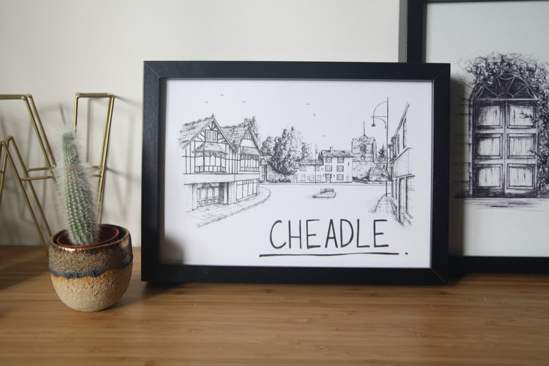 Cheadle Skyline Print by Christopher Walster