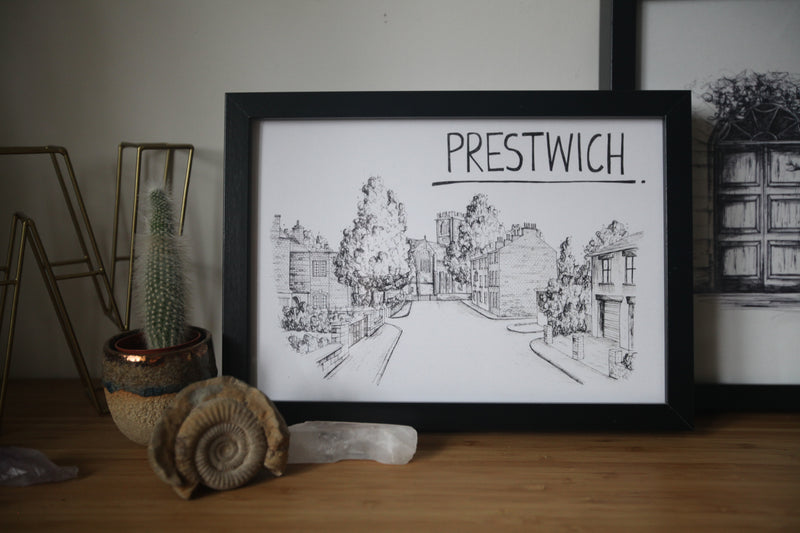 Prestwich Skyline Print by Christopher Walster